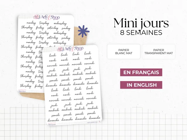 adylshop-stickers-fonctionnels-mini-jours-semaine-blanc-mat-fran-ais image 1