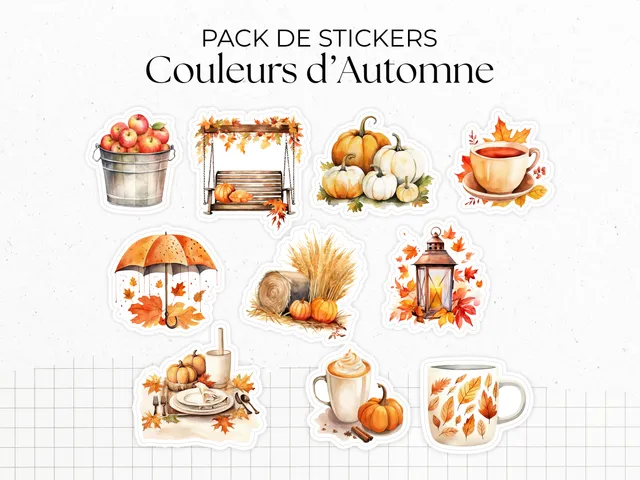 adylshop-couleurs-d-automne-pack-10-stickers-die-cut-automne image 1
