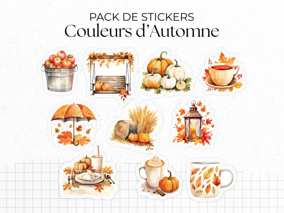 adylshop-couleurs-d-automne-pack-10-stickers-die-cut-automne image 1