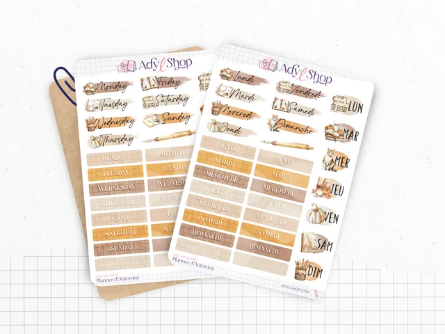 adylshop-planner-d-automne-planche-stickers-jours-semaine-fran-ais image 1