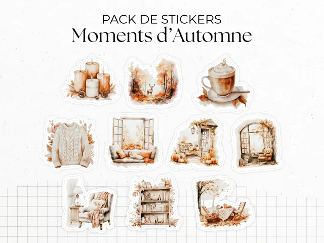 adylshop-monthly-collection-moments-d-automne-stickers-pack-10-cozy image 1