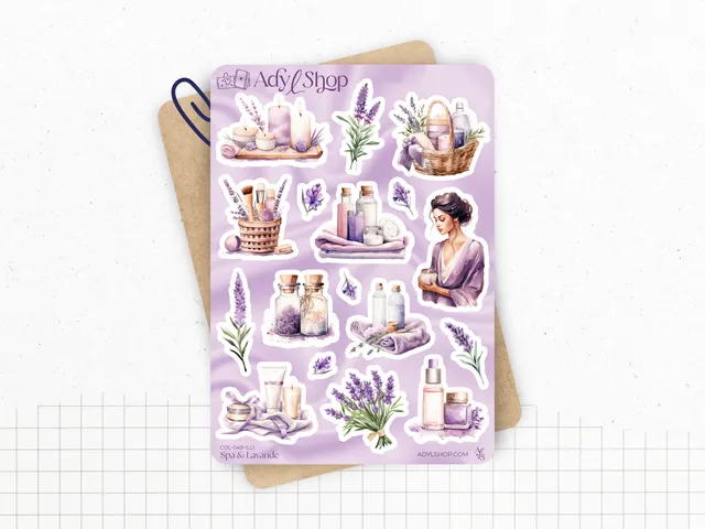 adylshop-spa-lavande-stickers-bullet-journal-planche-1-bien-tre image 1