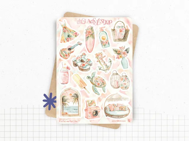 adylshop-un-t-sur-la-c-te-stickers-illustrations-1-plage image 1