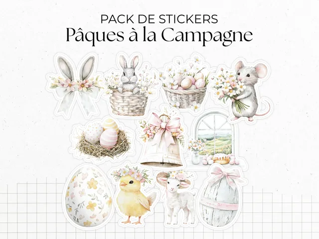 adylshop-stickers-d-coratifs-p-ques-la-campagne-pack-11-pastel image 1