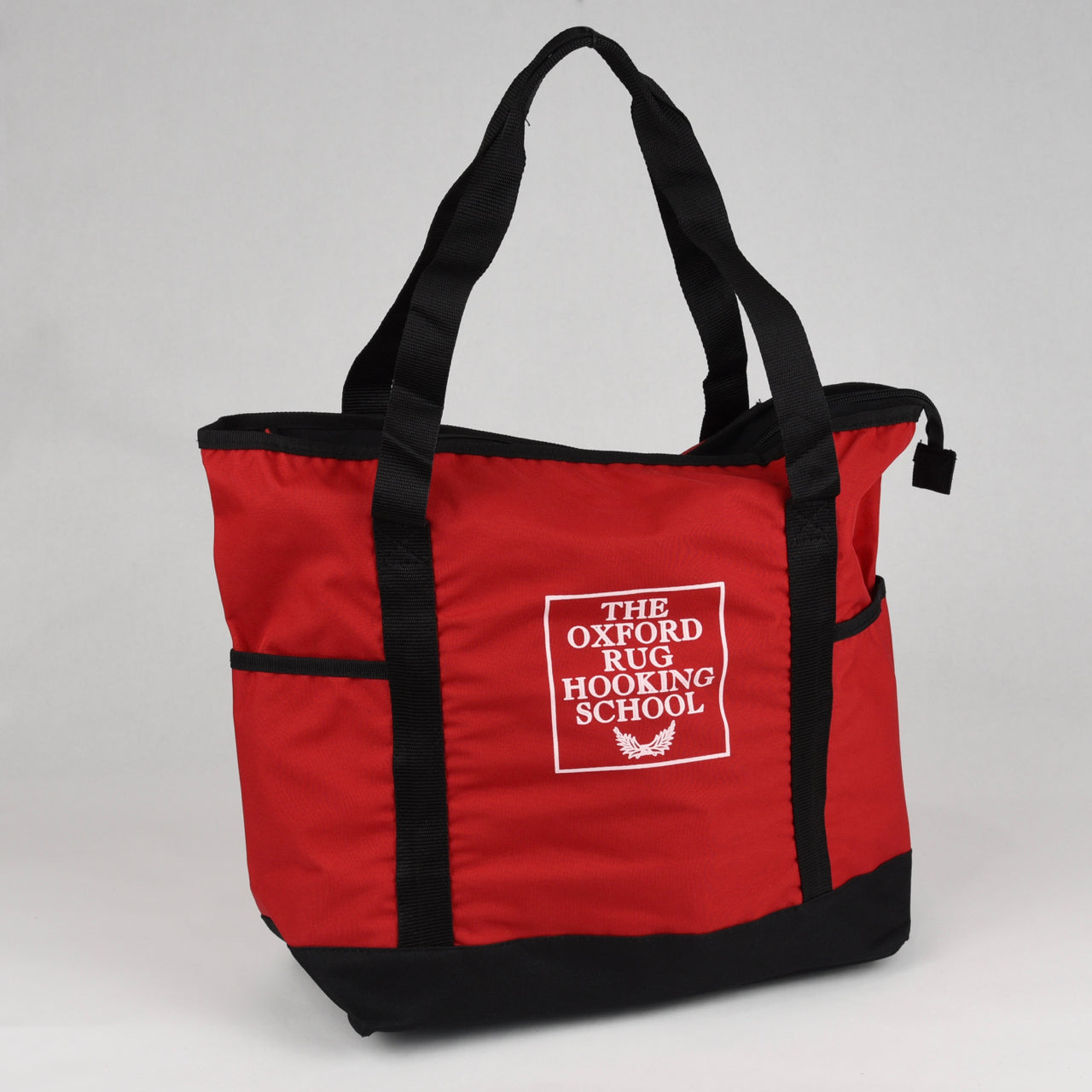 oxford-supplies-tote-bag-toile-zipp-rouge-et-bleu-marine image 3