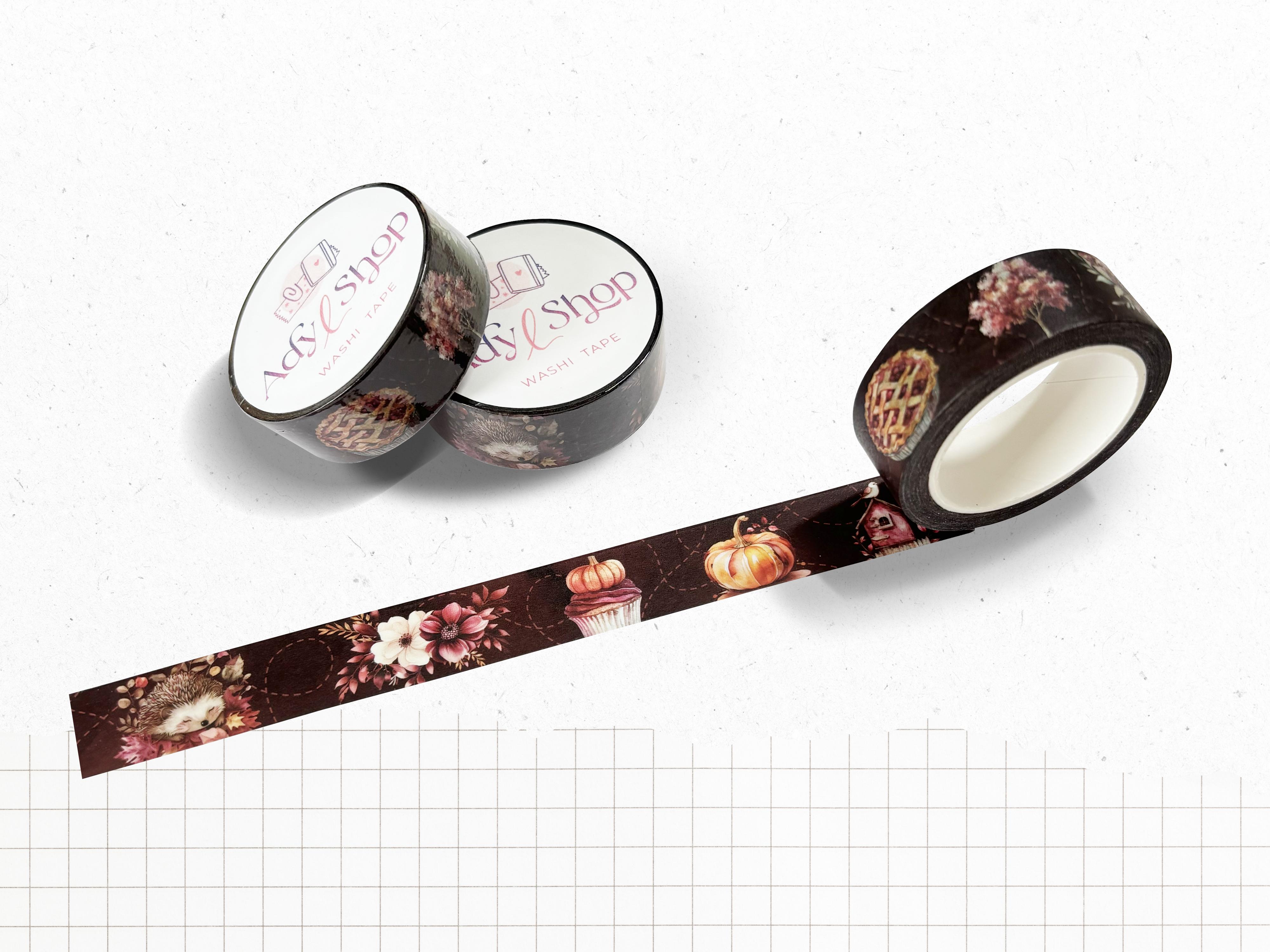 adylshop-automne-bordeaux-washi-tape-automne-15mm-10m image 1