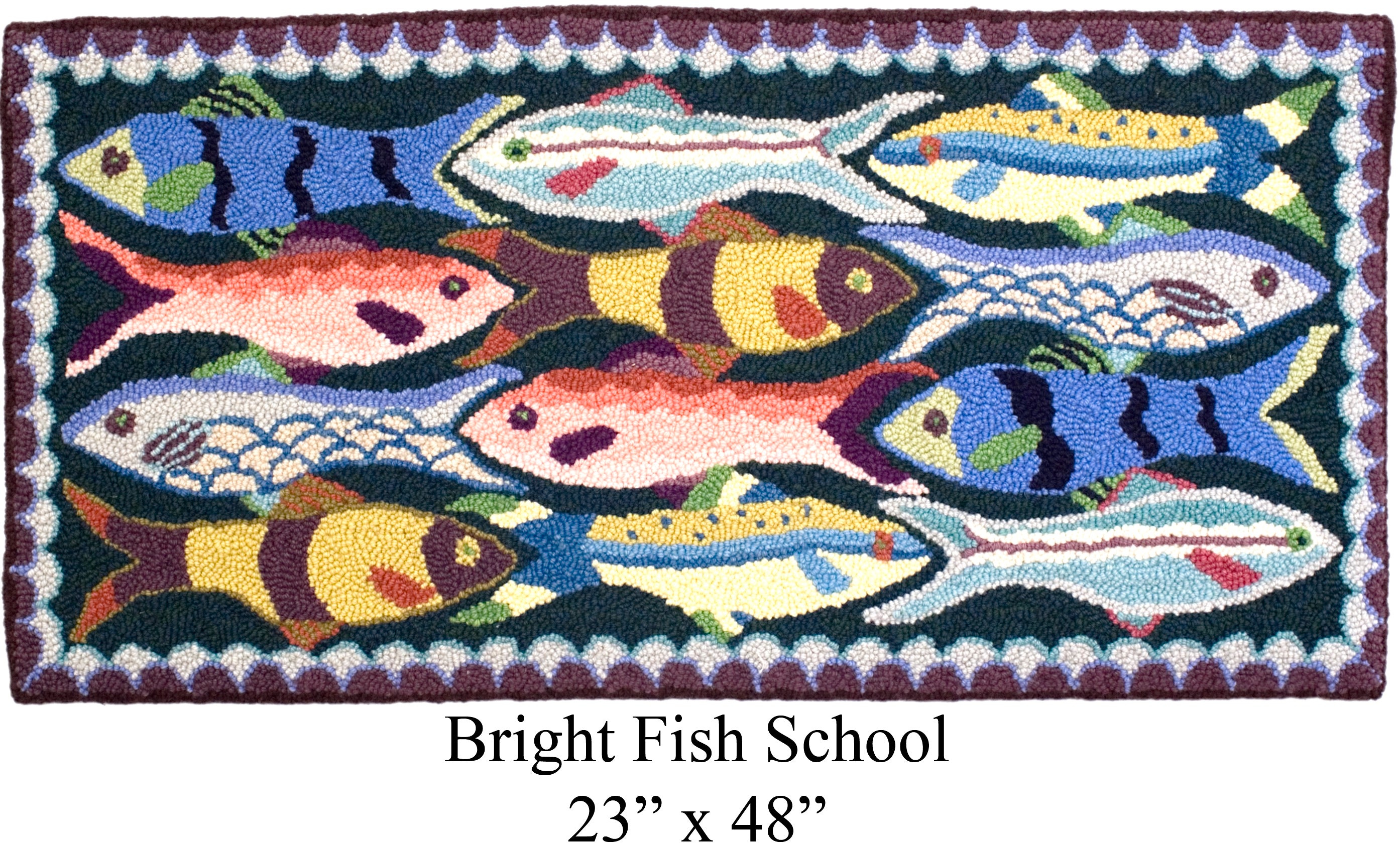 oxford-punch-needle-patterns-bright-fish-school-patron-58-4x121-9-cm image 1