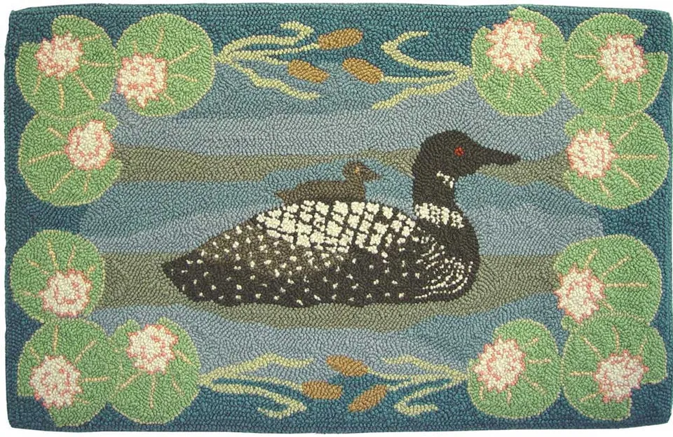 the-oxford-company-loon-patron-punch-needle-oiseau-63x101cm image 1