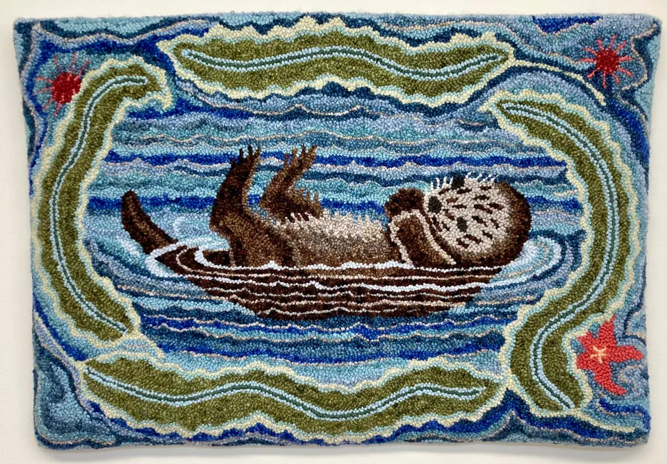 the-oxford-company-blue-otter-patron-punch-63-5x94-cm-loutre image 1