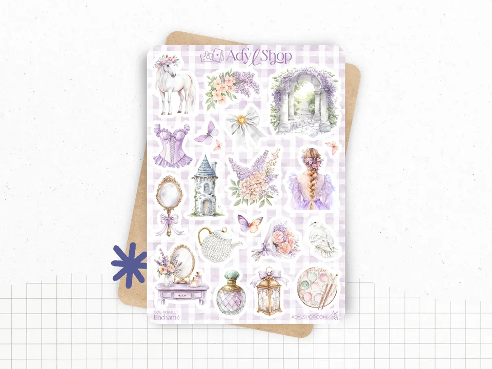 adylshop-enchant-planche-stickers-illustrations-1-pastel image 1
