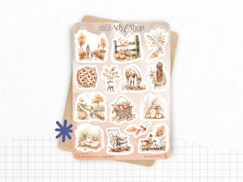 adylshop-un-automne-la-campagne-stickers-planche-automne image 1