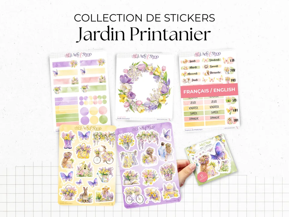 adylshop-jardin-printanier-set-stickers-mensuel-fleurs image 1