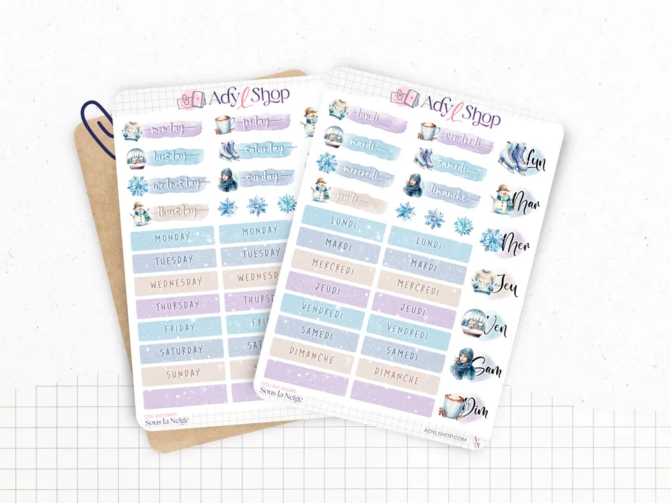 adylshop-sous-la-neige-stickers-jours-semaine-fran-ais image 1
