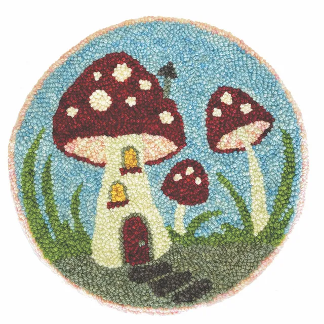 oxford-punch-needle-patterns-mushroom-house-patron-35-cm image 1