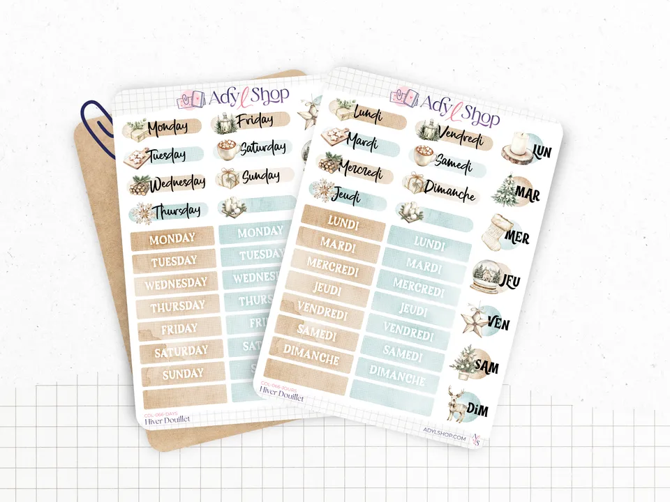 adylshop-hiver-douillet-stickers-jours-semaine-fran-ais-hiver image 1