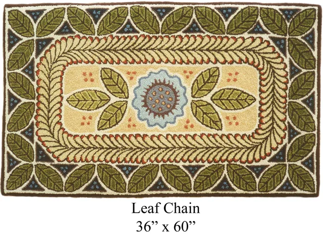 the-oxford-company-leaf-chain-36x60-patron-tapis-punch-91x152-cm image 1