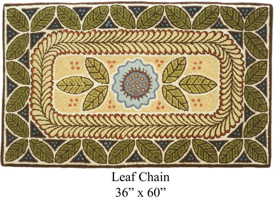 the-oxford-company-leaf-chain-36x60-patron-tapis-punch-91x152-cm image 1