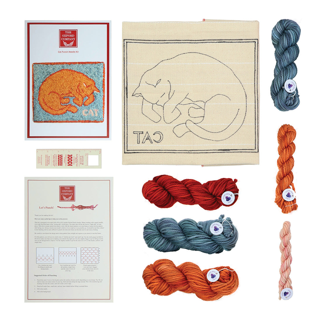 the-oxford-company-cat-kit-punch-needle-chat-28-x-33-cm image 3