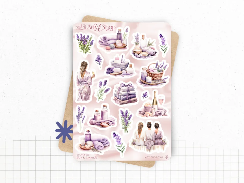 adylshop-spa-lavande-stickers-d-coratifs-pack-11-stickers-bien-tre image 1