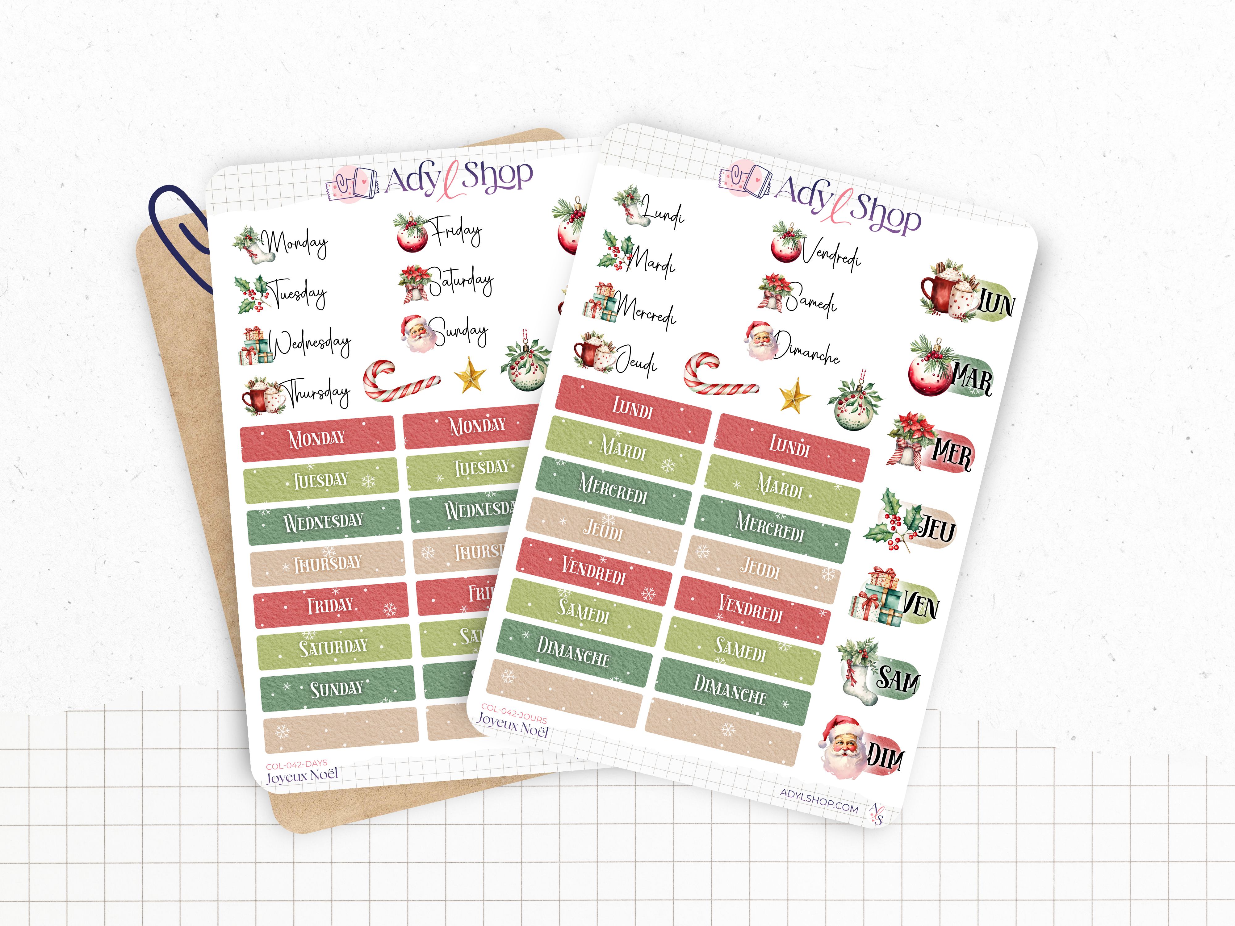 adylshop-joyeux-no-l-stickers-d-coratifs-planche-headers-et-formes image 2