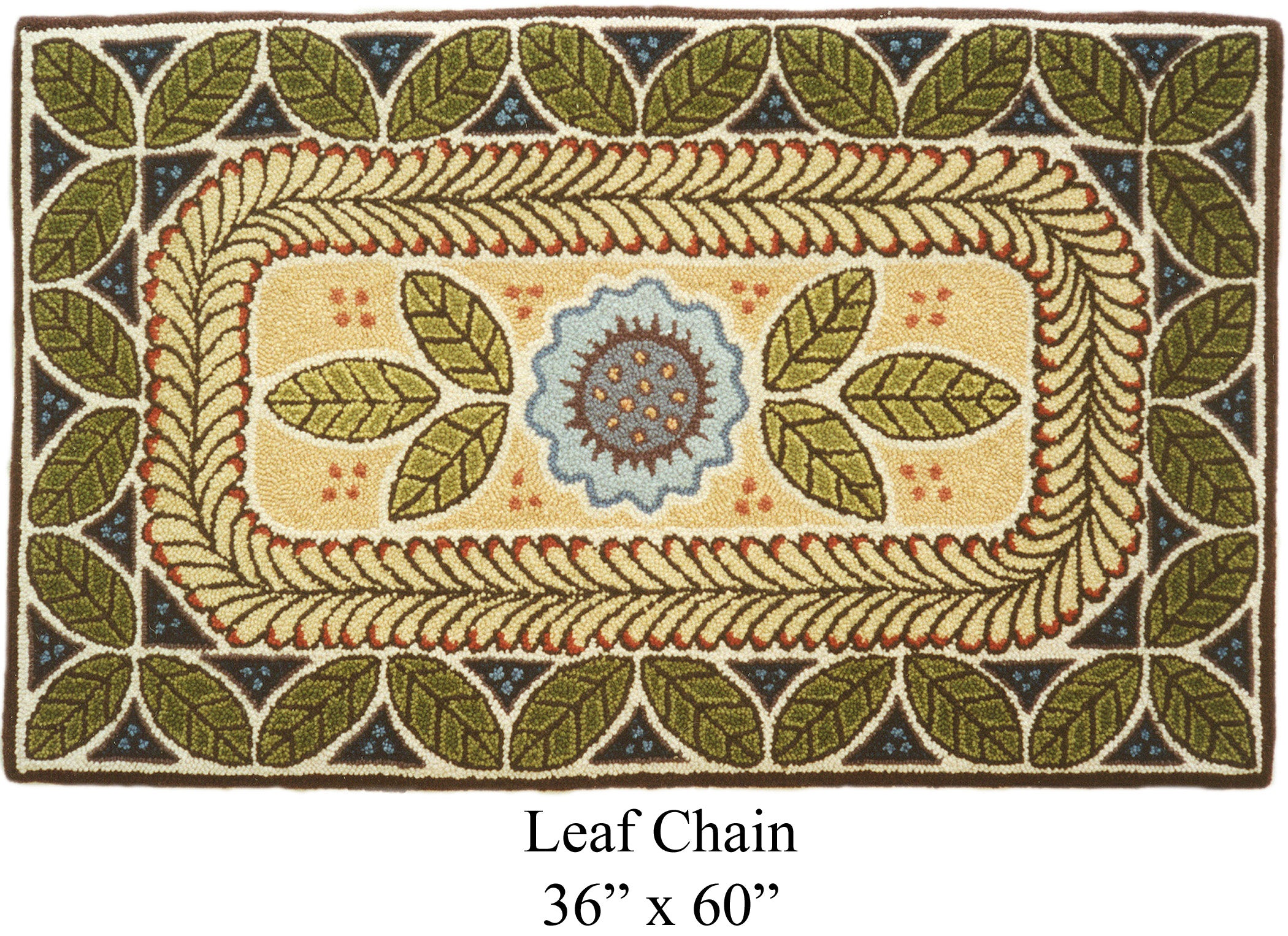 the-oxford-company-leaf-chain-36x60-patron-tapis-punch-91x152-cm image 1