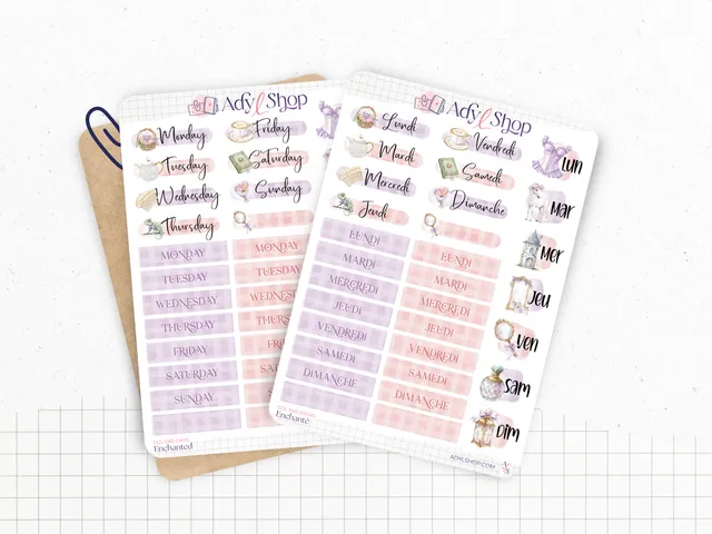adylshop-stickers-d-coratifs-enchant-stickers-jours-semaine-fran-ais image 1