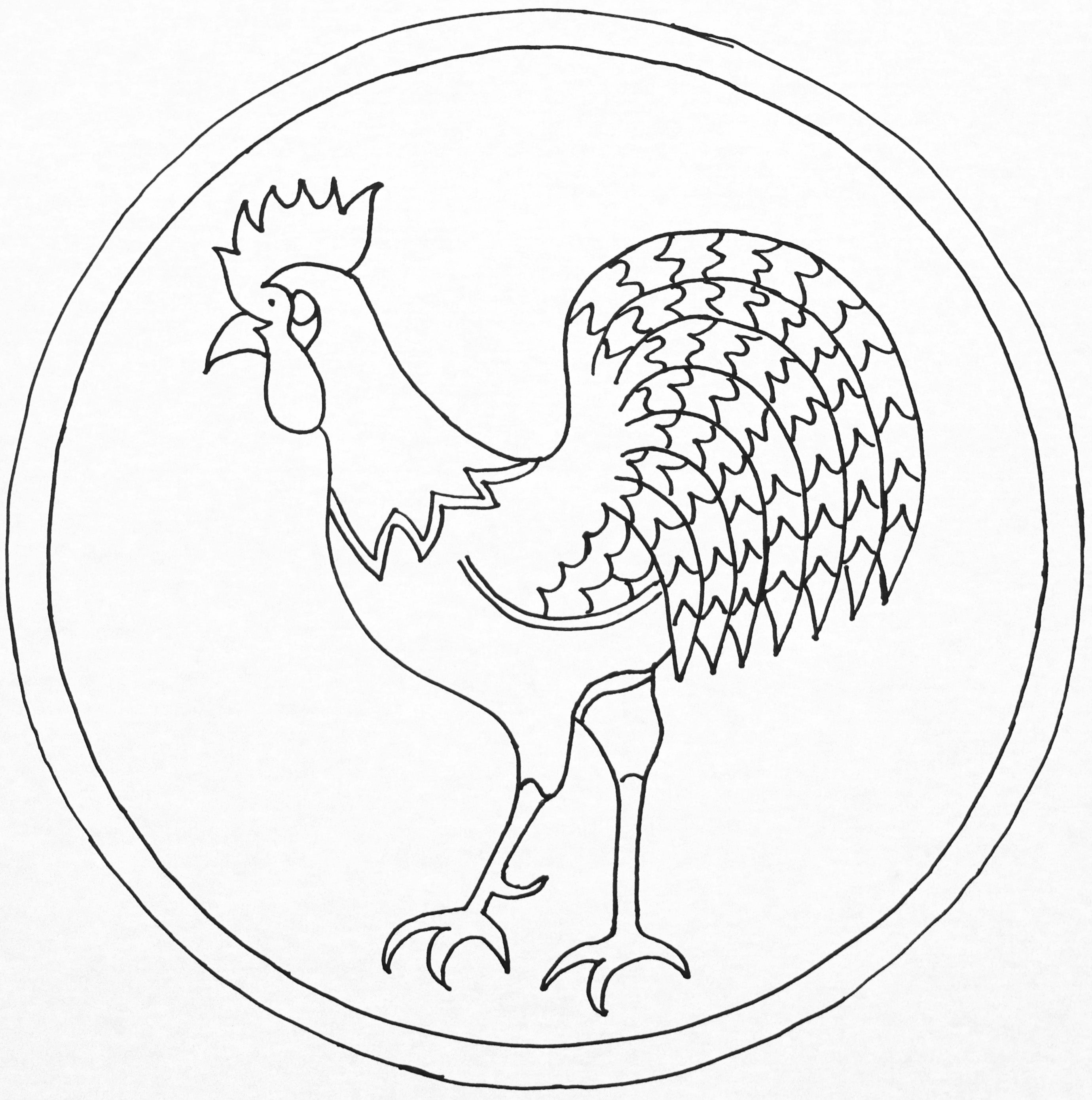 oxford-dominique-rooster-35-6-cm-patron-punch-needle-coq image 2