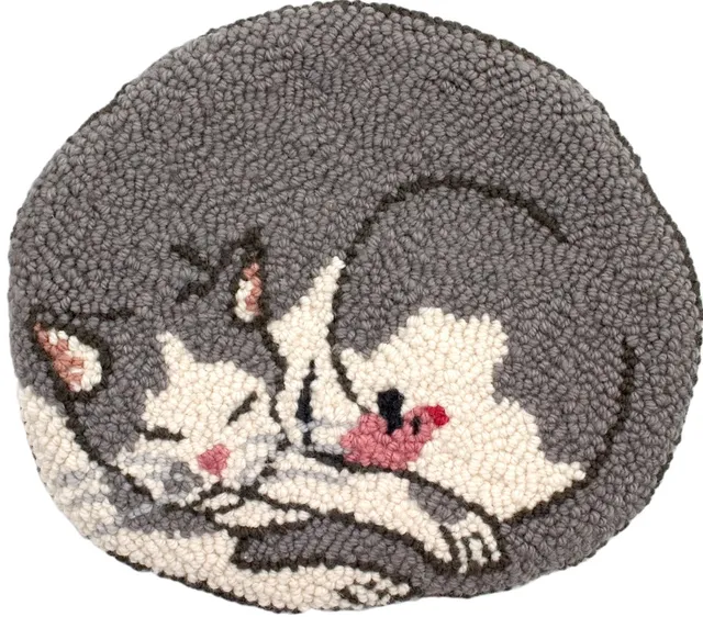 the-oxford-company-gray-and-white-cat-patron-chat-30x35-cm image 1