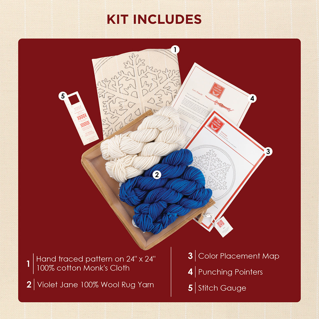 the-oxford-company-snowflake-kit-punch-needle-flocon-14-complet image 4