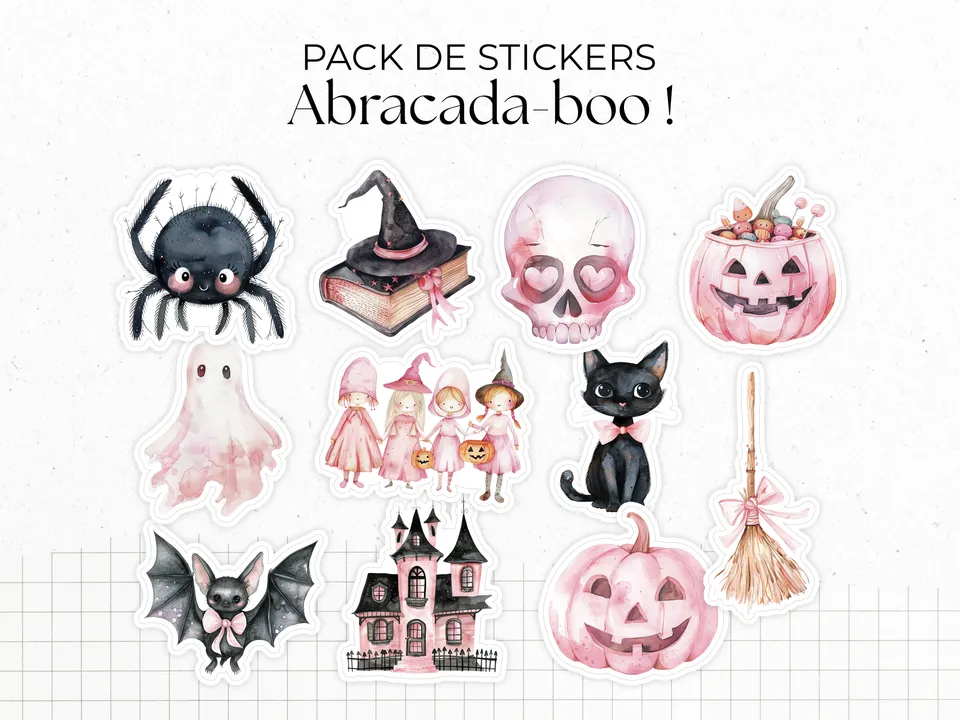 adylshop-monthly-collection-abracada-boo-stickers-pack-11-halloween image 1