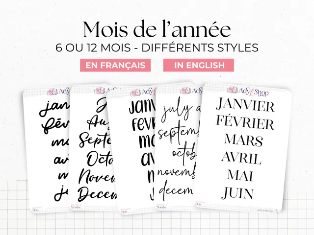 adylshop-stickers-fonctionnels-mois-de-l-ann-e-12-mois-fran-ais-blanc image 1