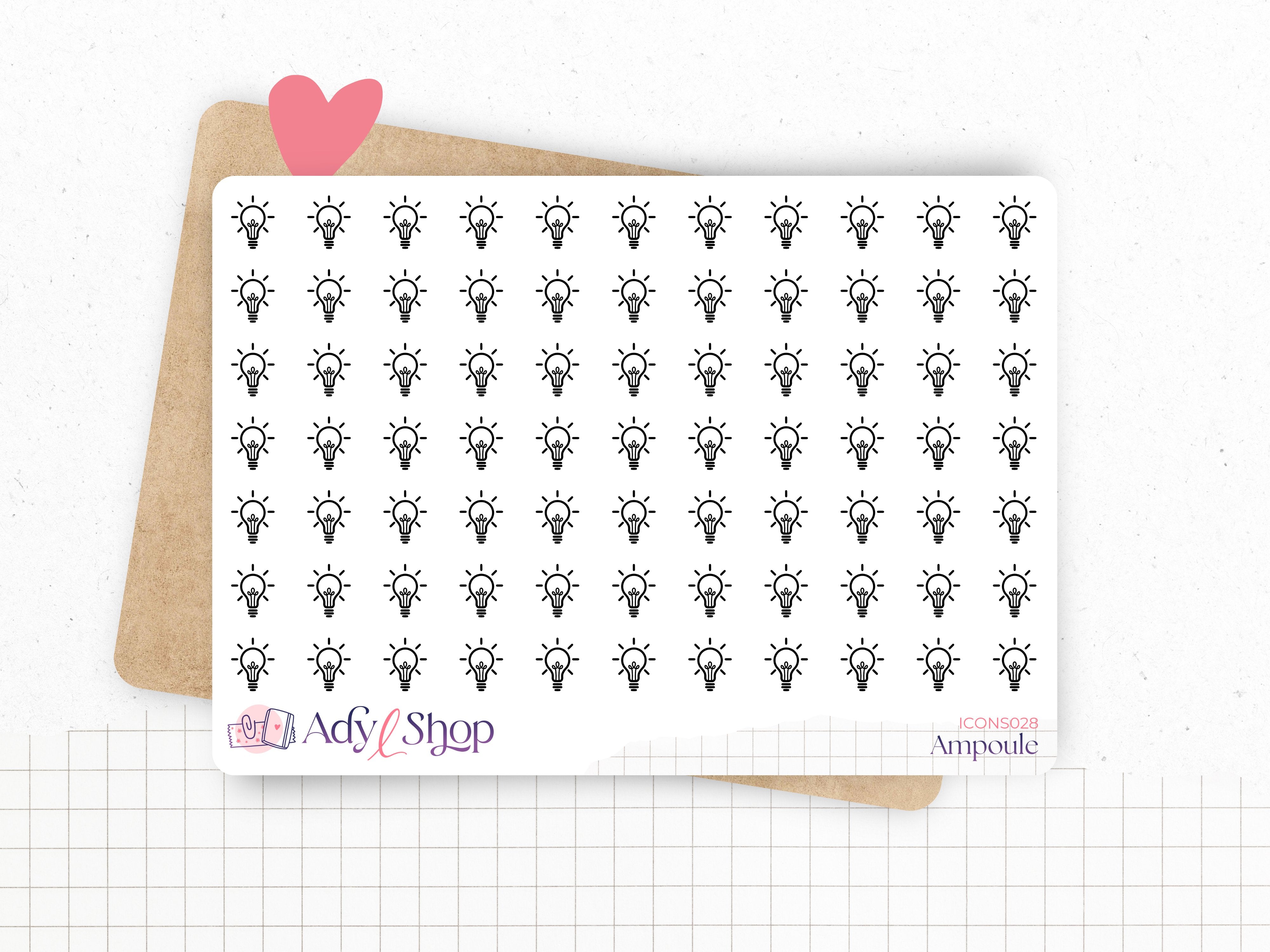 adylshop-ampoule-mini-stickers-fonctionnels-blanc-mat-77 image 1