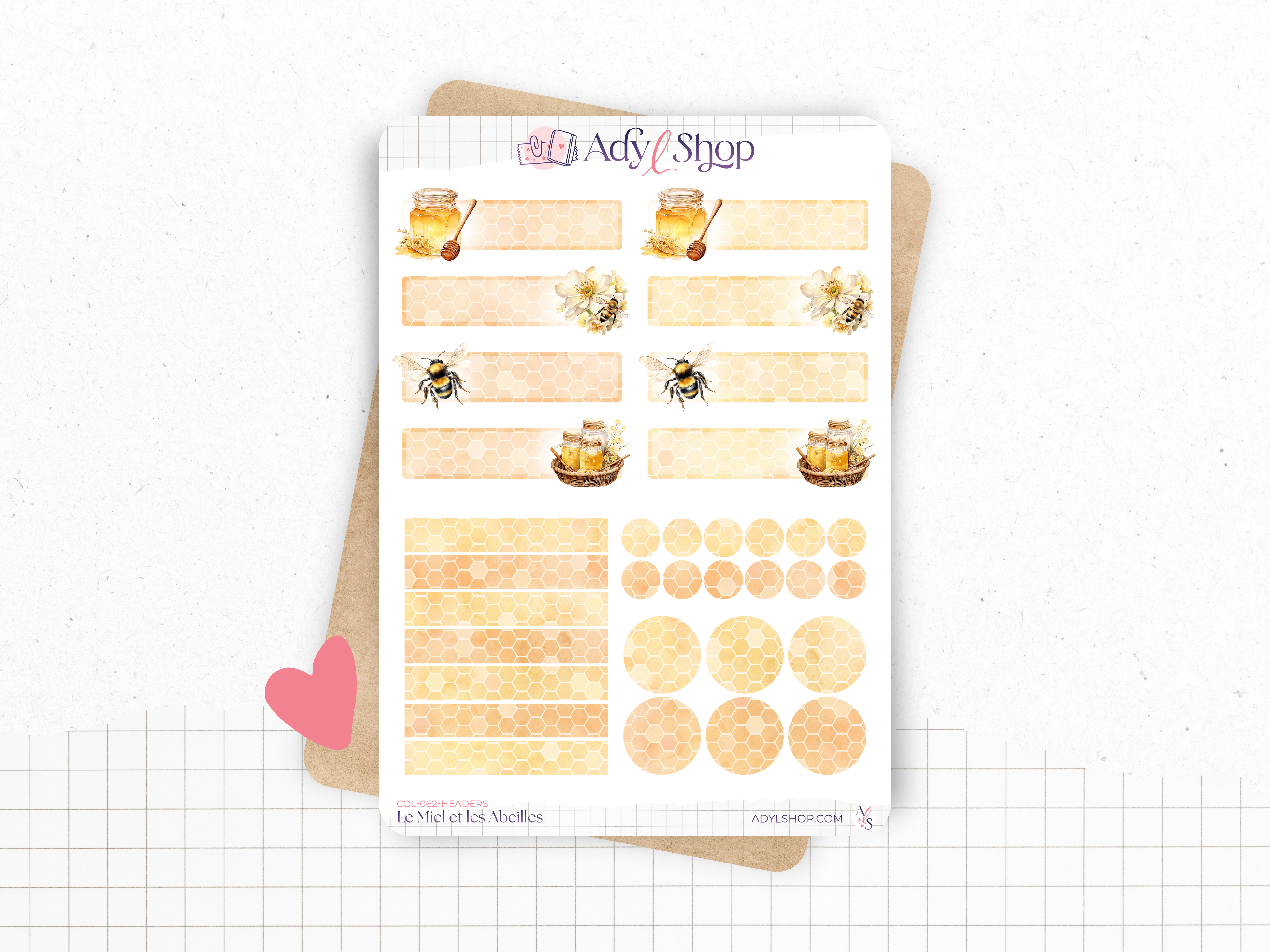 adylshop-le-miel-et-les-abeilles-set-stickers-complet-dor image 5