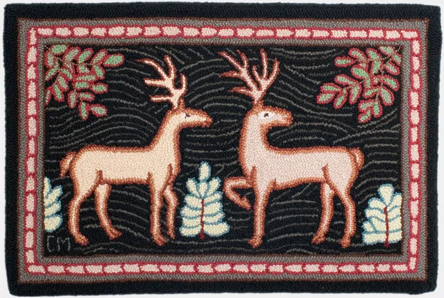 the-oxford-company-two-elk-patron-punch-needle-cerfs-61x91cm image 1
