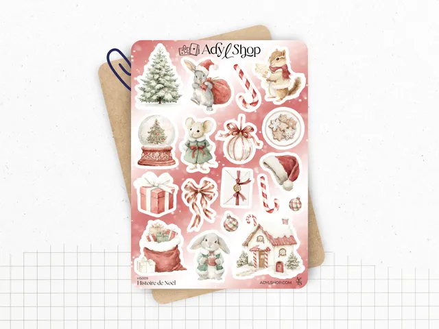 adylshop-histoires-de-no-l-stickers-planche-18-motifs-hiver image 1