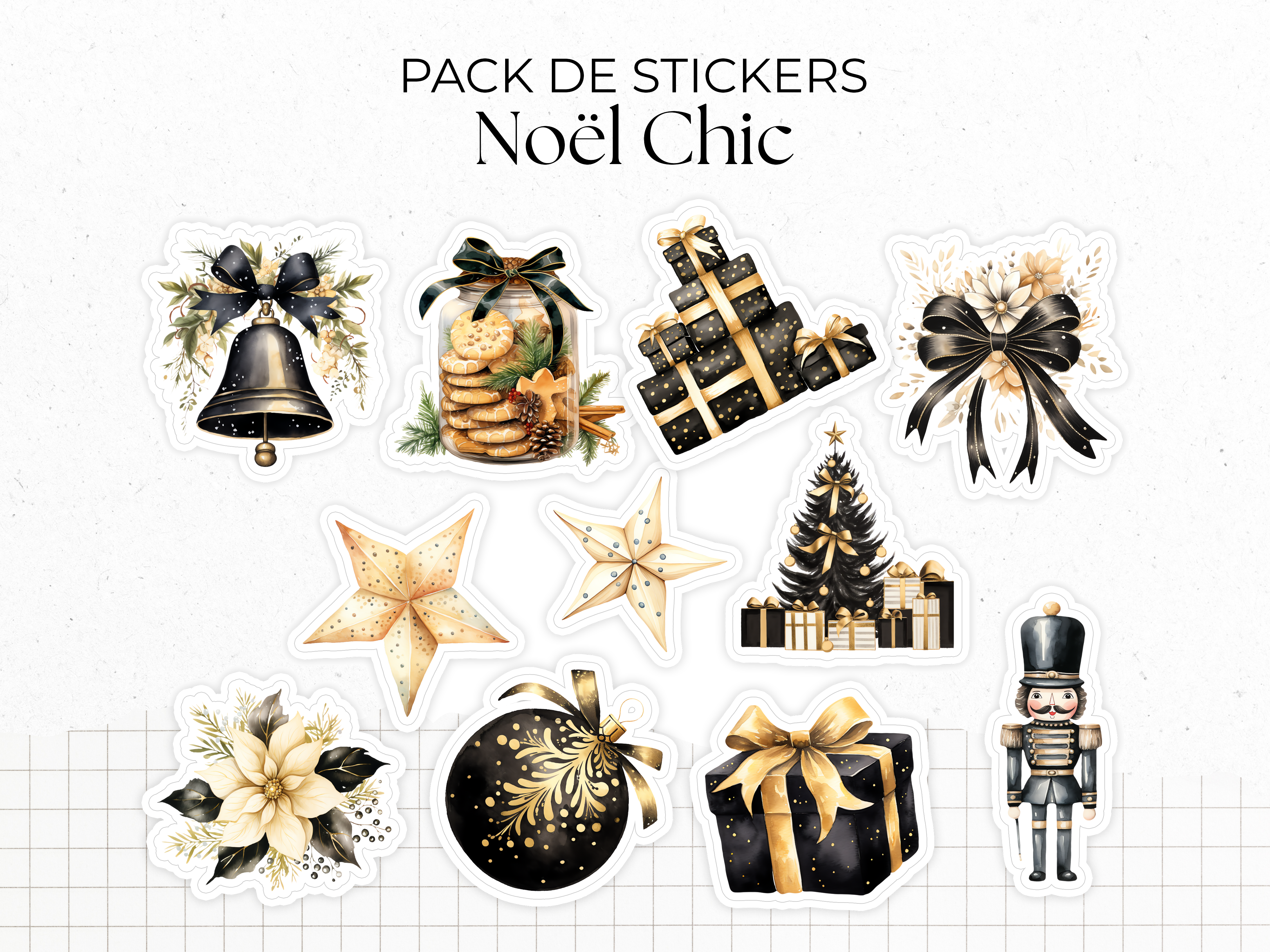 adylshop-no-l-chic-planche-stickers-illustrations-1-noir-or image 6