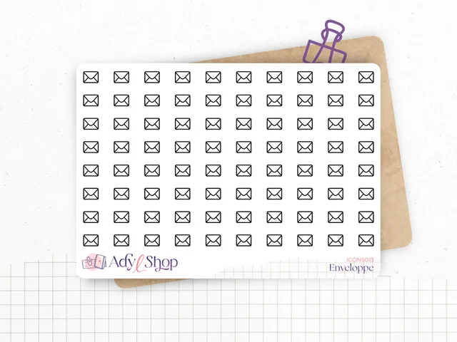 adylshop-enveloppe-mini-stickers-blanc-mat-80 image 1