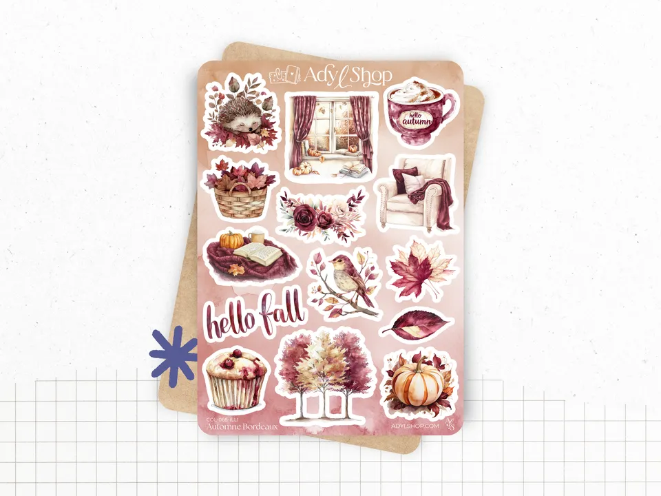 adylshop-automne-bordeaux-planche-stickers-bujo-automne image 1
