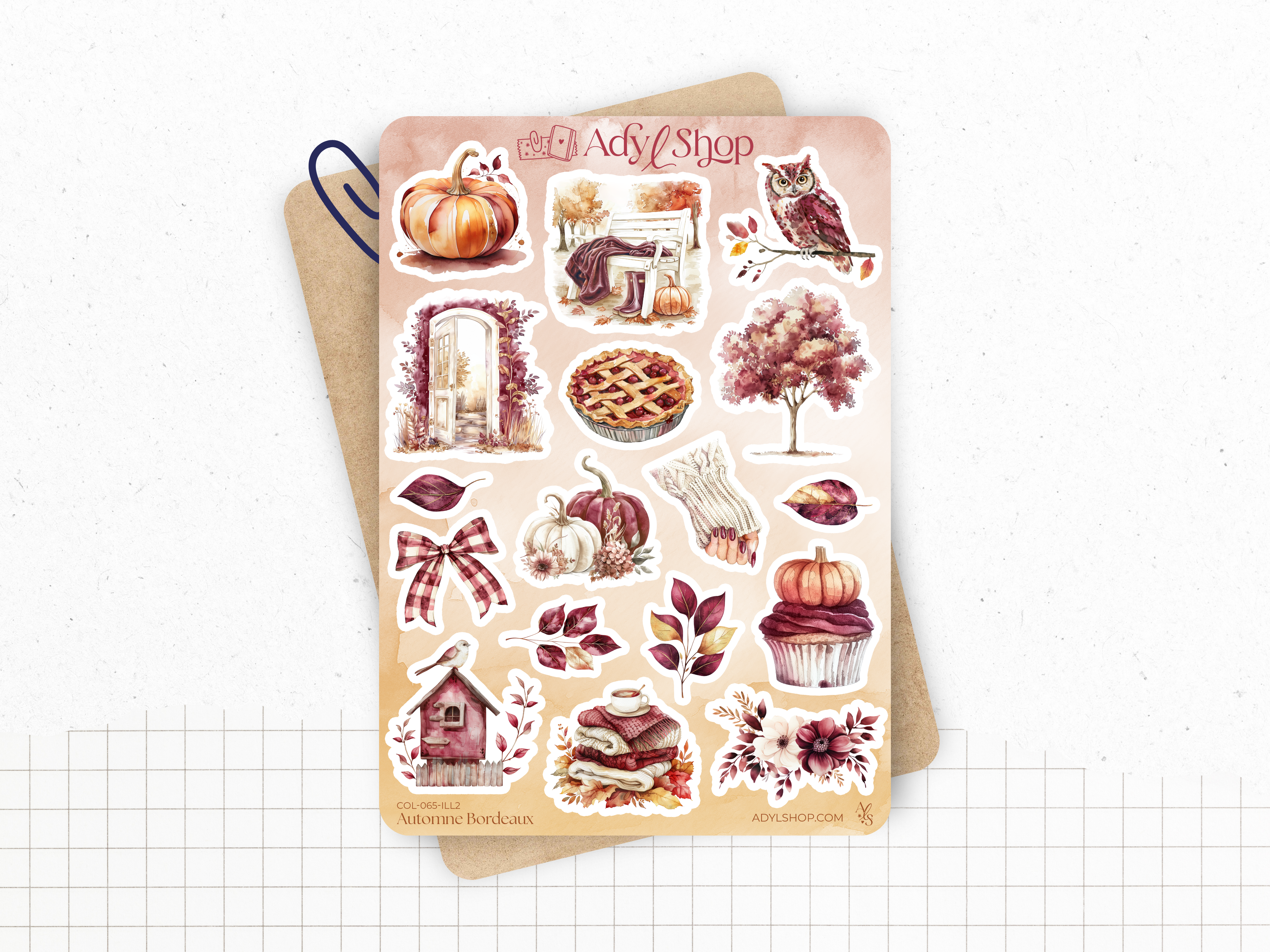 adylshop-automne-bordeaux-pack-stickers-bullet-journal-automne image 3