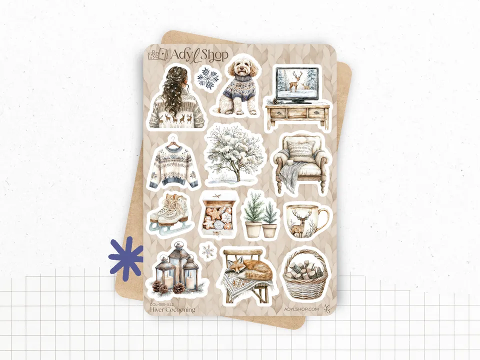 adylshop-hiver-cocooning-planche-stickers-illustrations-2 image 1