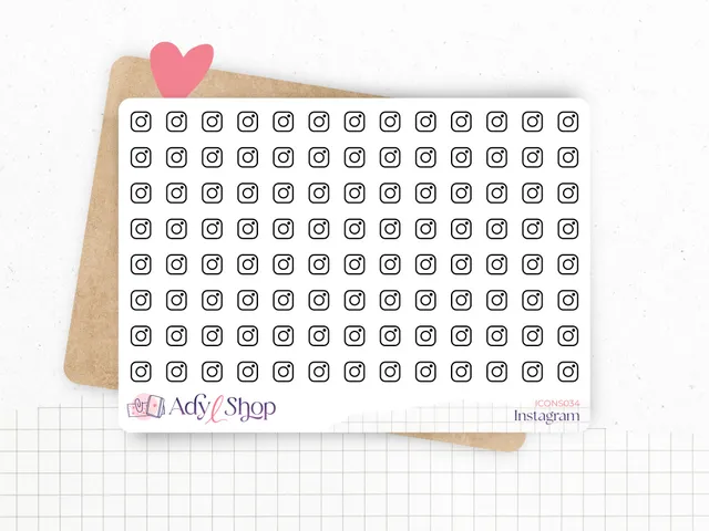 adylshop-instagram-mini-ic-nes-stickers-planner-blanc-mat-x104 image 1