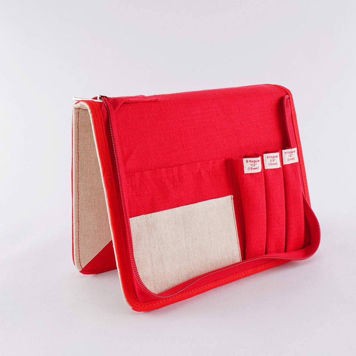 oxford-supplies-trousse-punch-needle-coton-rouge-vide image 3