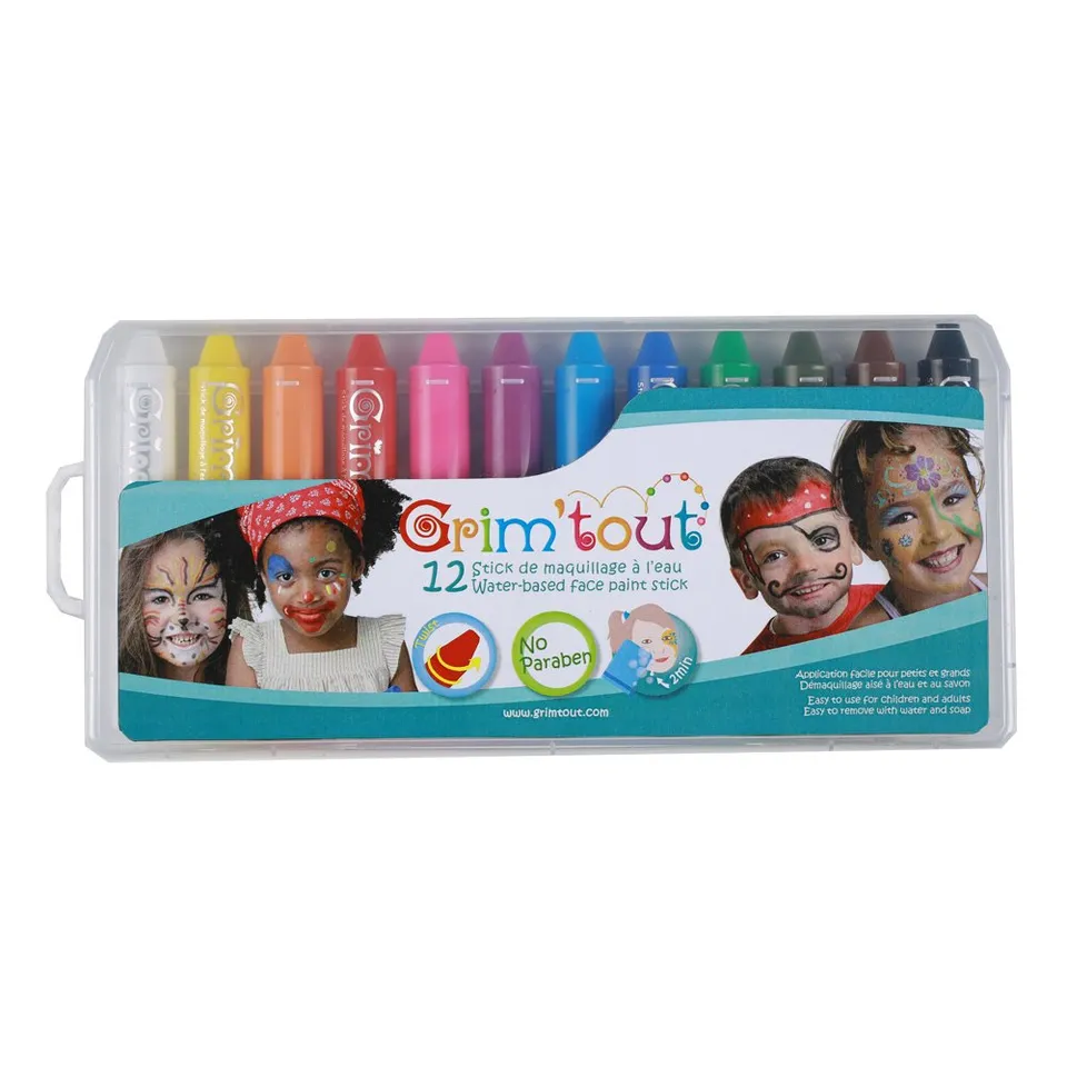 grim-tout-crayons-12-sticks-maquillage-enfant-12-couleurs image 1