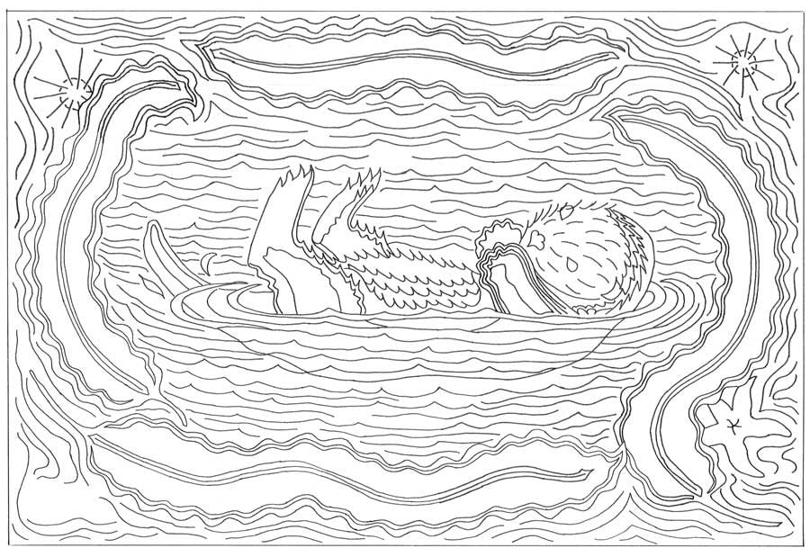 the-oxford-company-blue-otter-patron-punch-63-5x94-cm-loutre image 2