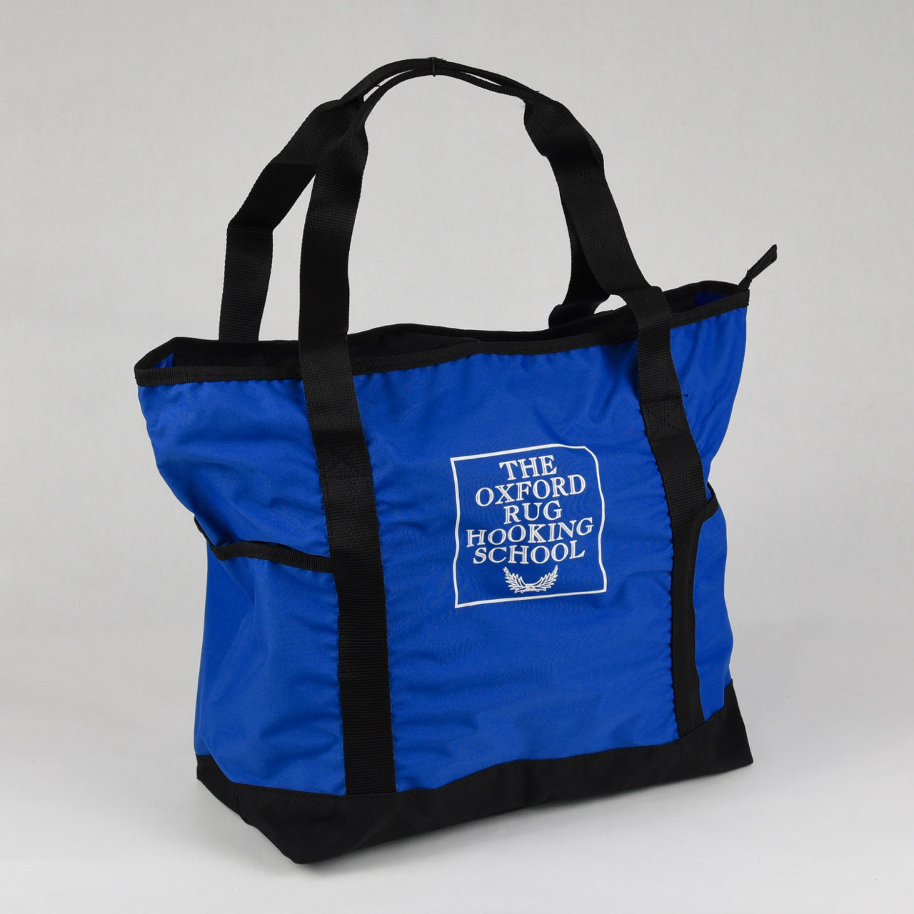 oxford-supplies-tote-bag-toile-zipp-rouge-et-bleu-marine image 2