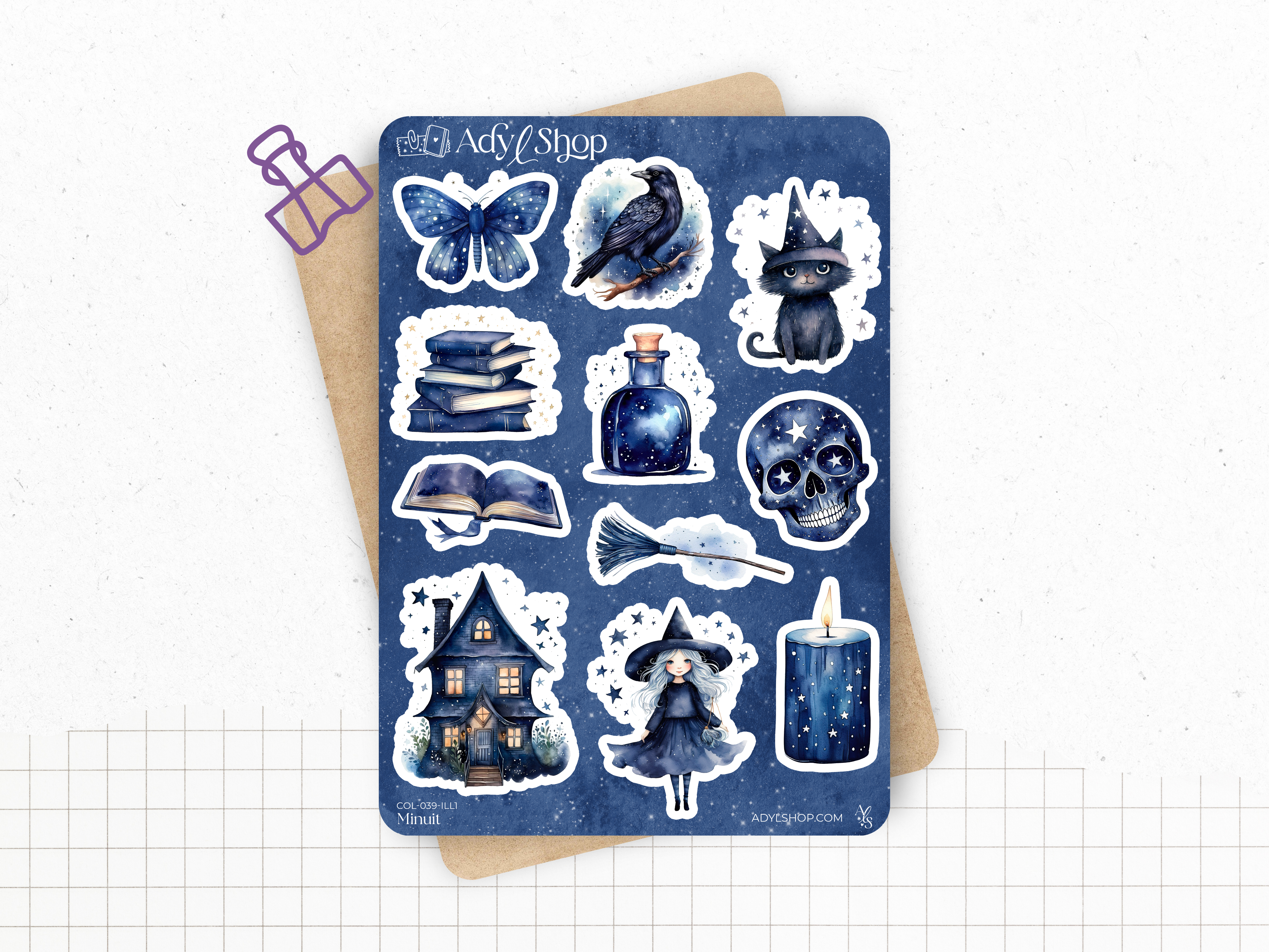 adylshop-minuit-stickers-pack-magie-10-die-cut image 2