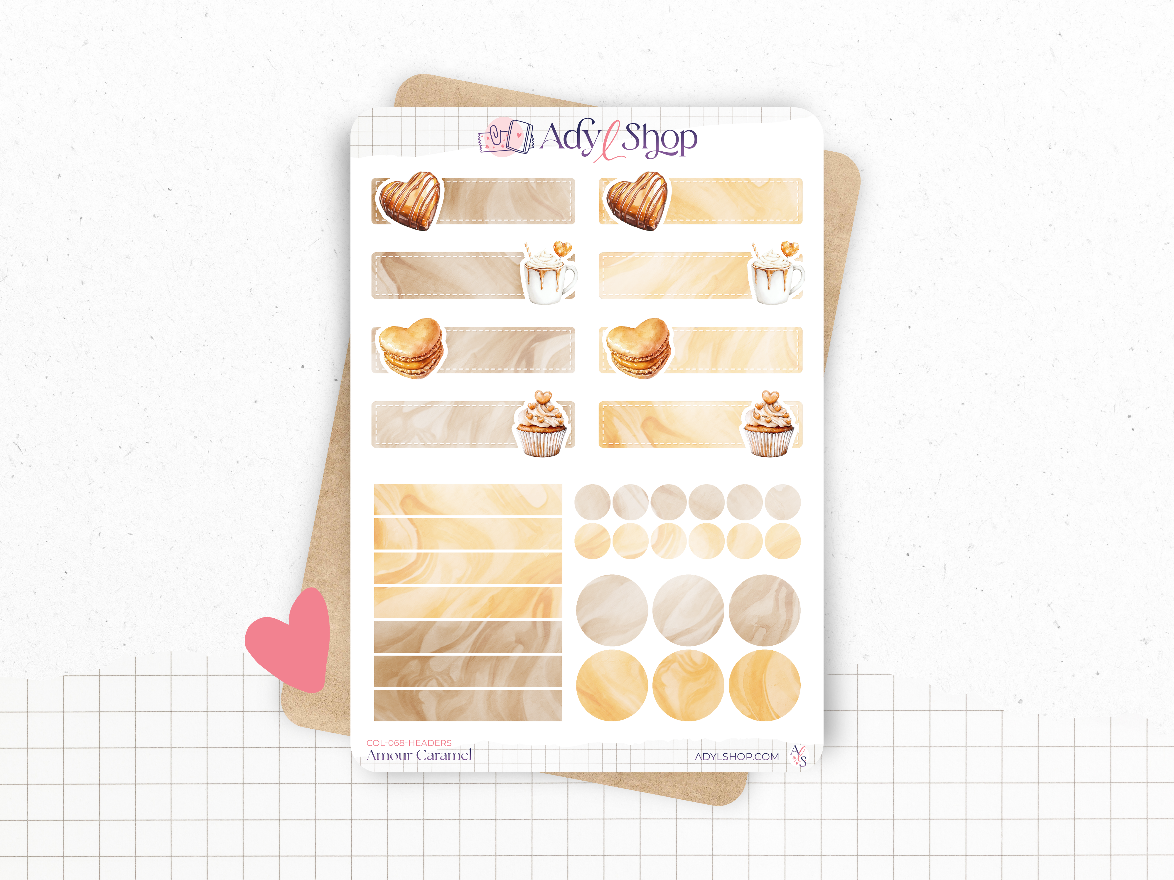 adylshop-amour-caramel-stickers-pack-11-die-cut image 5