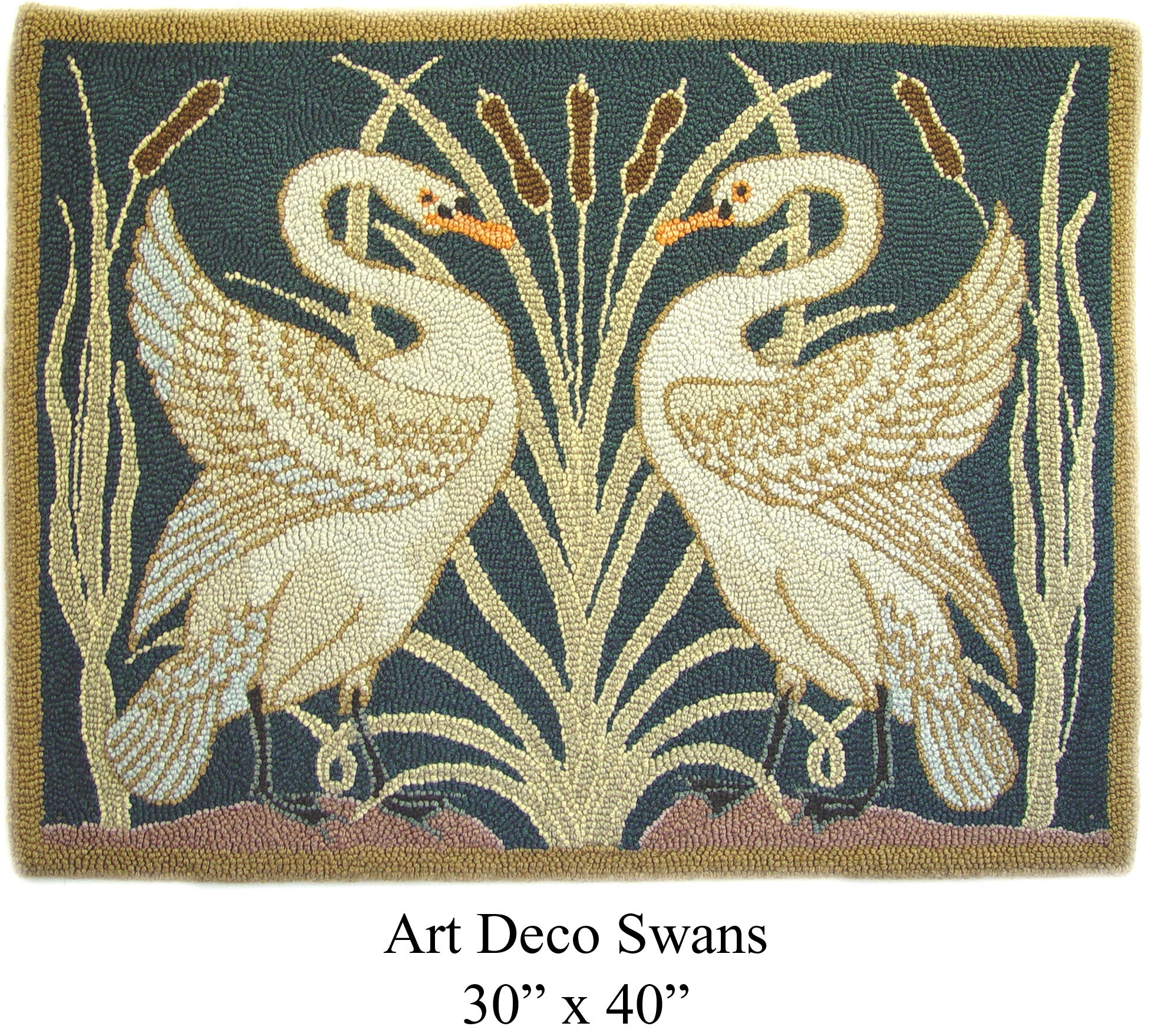 oxford-art-deco-swans-76x101-cm-patron-punch-needle image 1