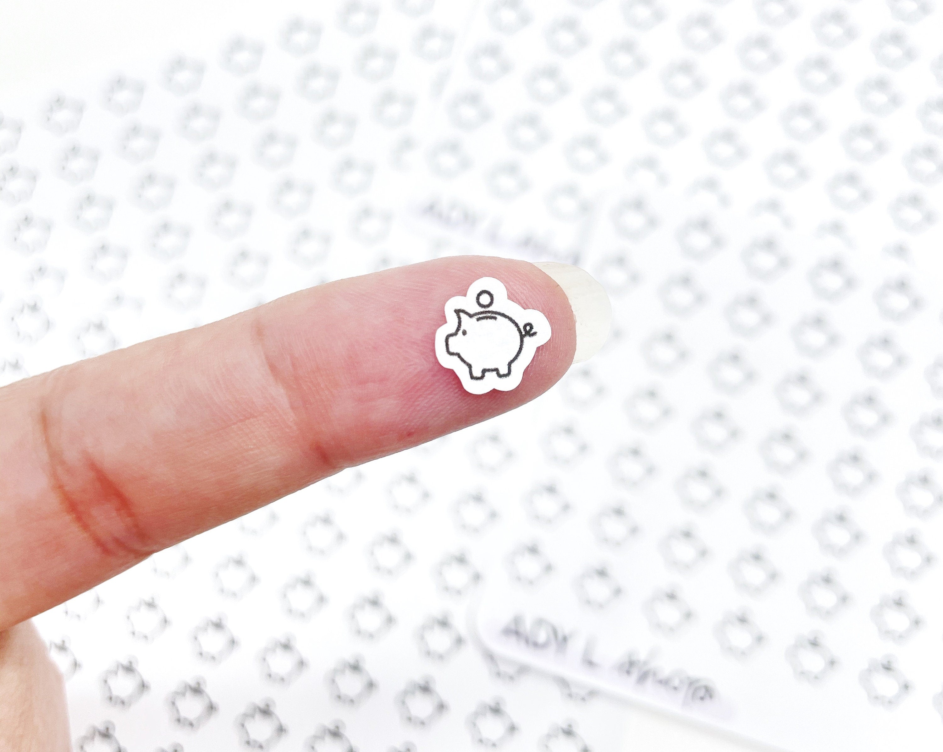 adylshop-mini-ic-nes-tirelire-planche-70-stickers-budget-blanc-mat image 2