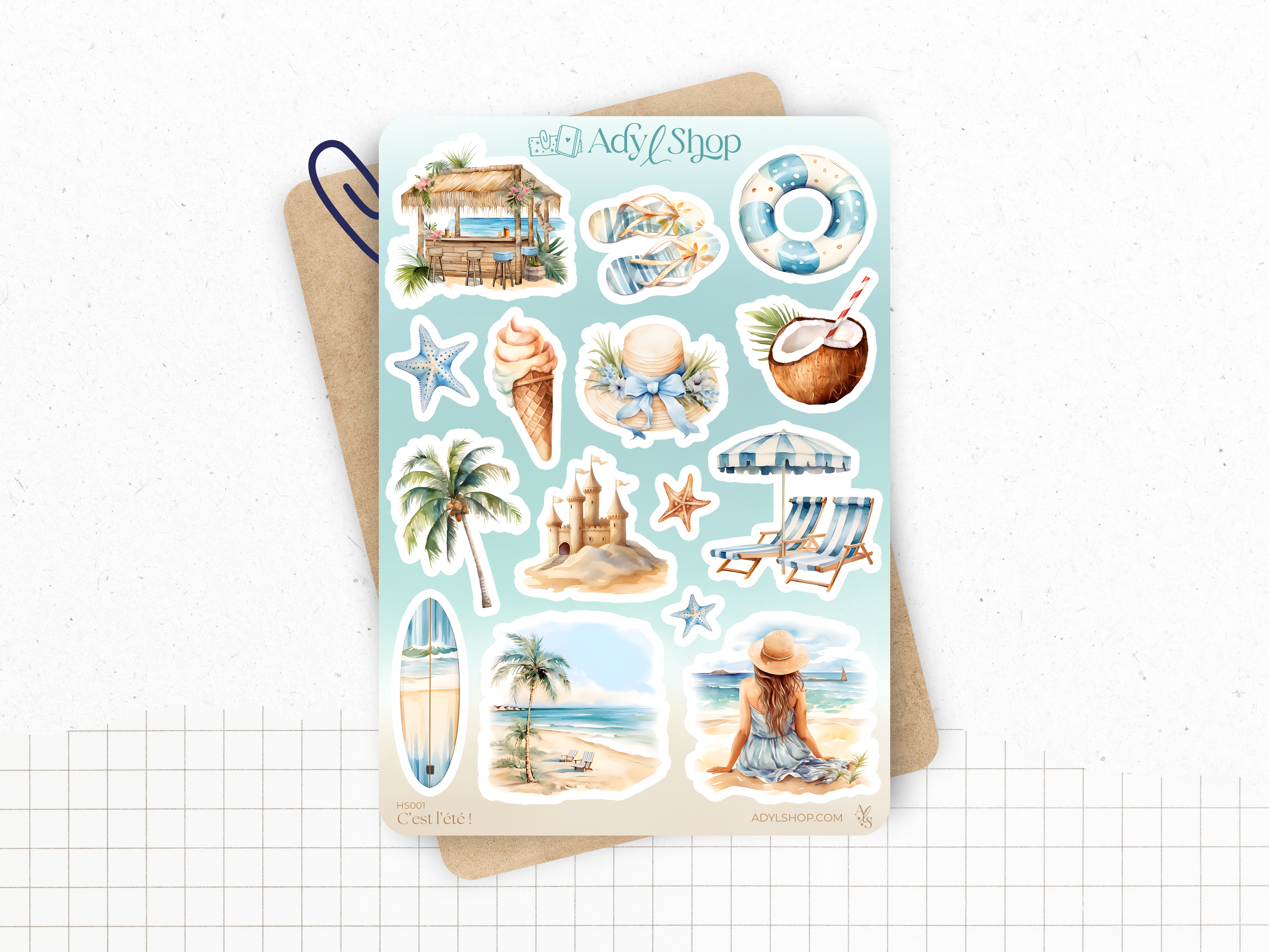 adylshop-c-est-l-t-stickers-bujo-plage-15-t image 1